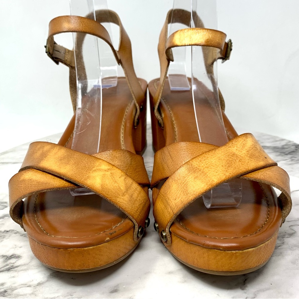 MIA Jullia Platform Ankle Strap Clog Sandals 9 Retro Boho Bohemian Classic - Picture 4 of 16